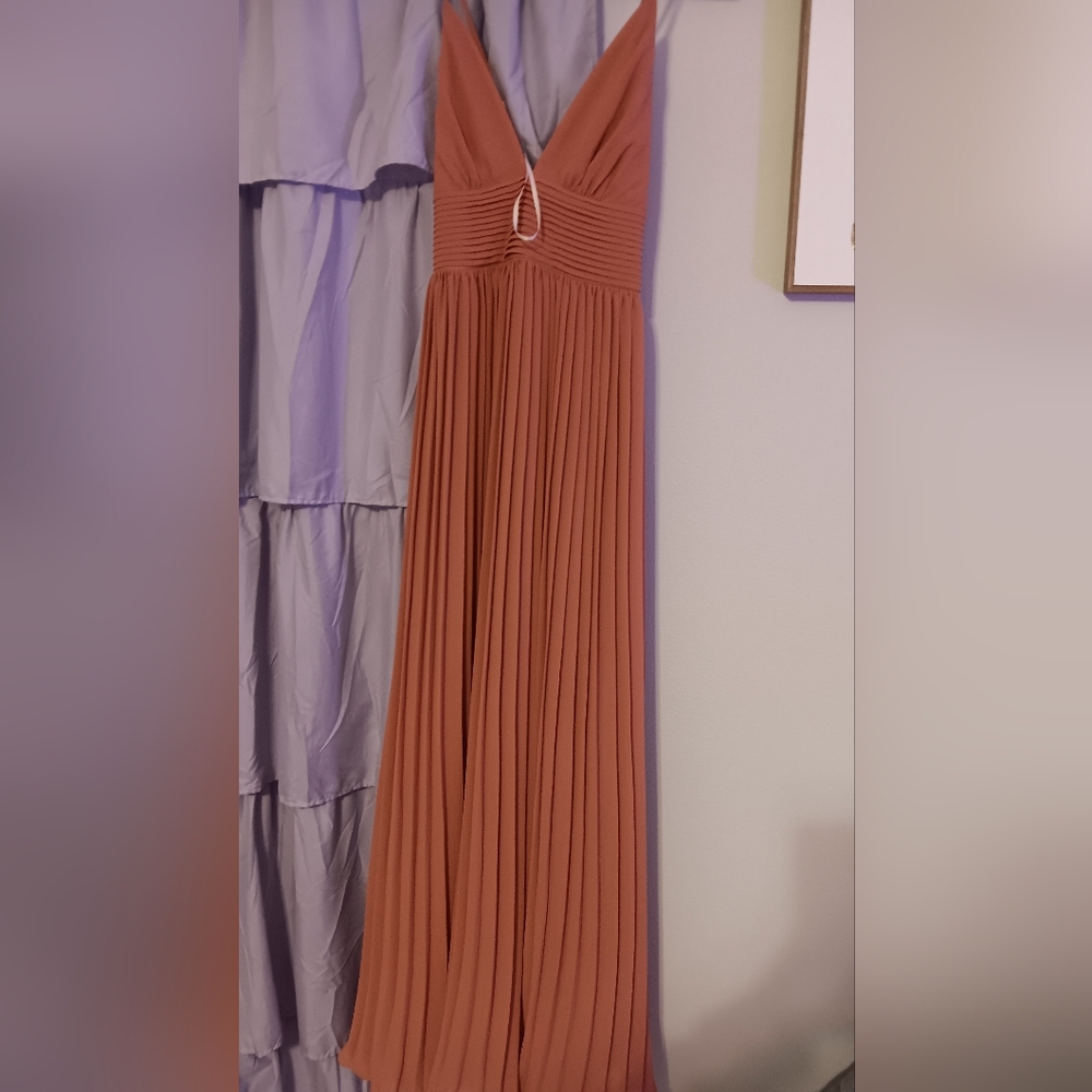 Elegant Rust Dress From Lulu Brand New With Tags